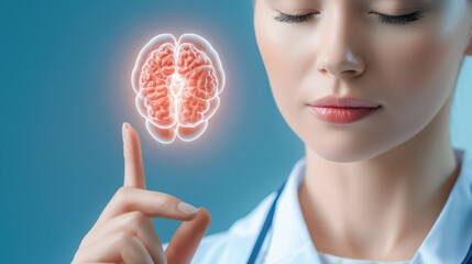 Scientist contemplating brain function and research, medical concept