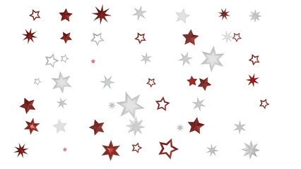 Fototapeta premium An abstract image featuring red and white stars on a black background. The stars are of different sizes and shapes, creating a visually interesting pattern.