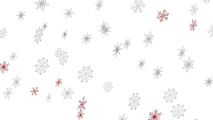 Sparkling Snowfall: Dynamic 3D Illustration of Falling Christmas Snowflakes