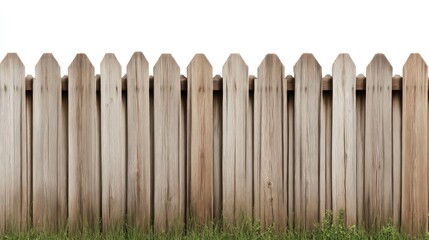 Fototapeta premium Wooden fence installation guide backyard tutorial outdoor close-up diy home improvement tips