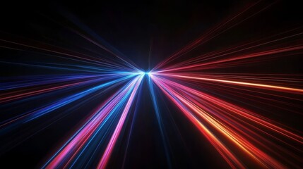 Visual concept of data transmission through optical fiber technology.