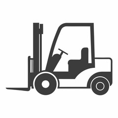 Forklift Silhouette Vector Design.