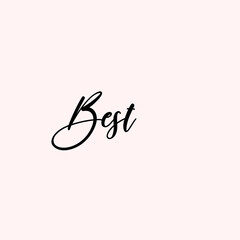 Best Text Typography isolated on light background