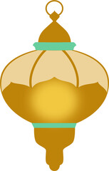 Islamic border with golden mosque