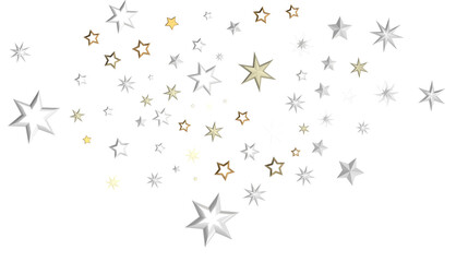 Falling Christmas Luminaries: Magnificent 3D Illustration Showcasing Falling Holiday Celestial Bodies