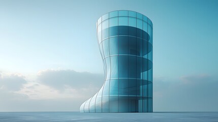 Striking Cylindrical Glass Office Tower with Unique Architectural Twist