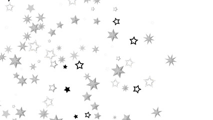 Silver Stars on Black Background
