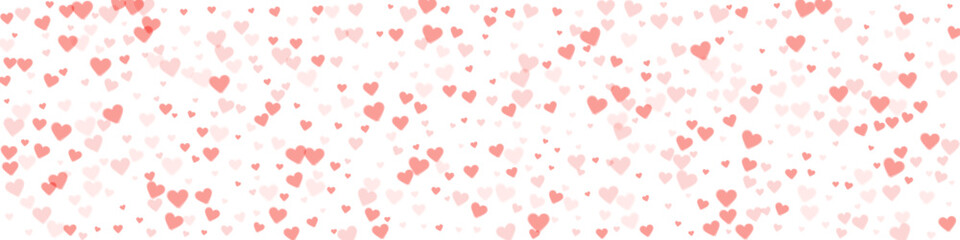 Red hearts scattered on white background.