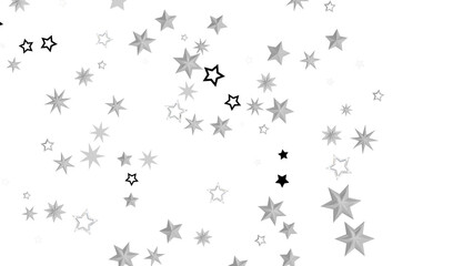 Silver Stars on Black Background