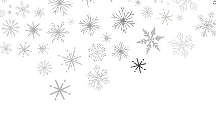 Snowflake Pattern on White Background