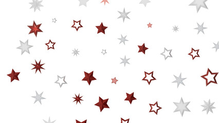 A simple yet stunning abstract design of red and white stars on a black background