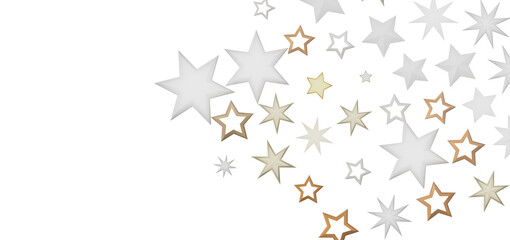 An abstract background with white and golden stars against a black background.