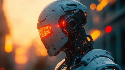 AI robot, the concept of future technology development	

