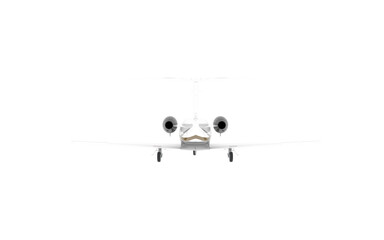 3D model realistic mini airplane personal and passenger commercial vehicle isolated in white, Airplane in the flight, travel white background, Travel background with isolated flying airplane, 