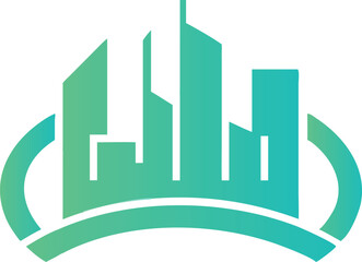 Modern city Logo design concept vector illustration 