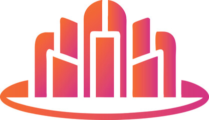 Modern city Logo design concept vector illustration 