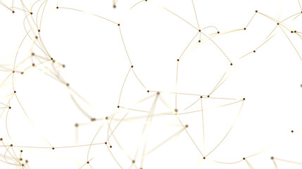 Abstract Golden Network Connection Background