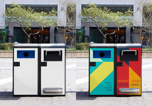 Modern Urban Waste Recycling Unit Design in New York City. Two design options