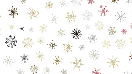 Winter Snow Symphony: Captivating 3D Illustration of Descending Snowflakes for Christmas