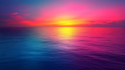 Fototapeta premium Vibrant sunset over calm ocean water. (2)