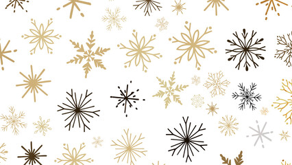 Winter Flurry: Mesmeric 3D Illustration Depicting Descending Festive Snowflakes