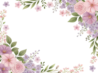 pink background with flowers