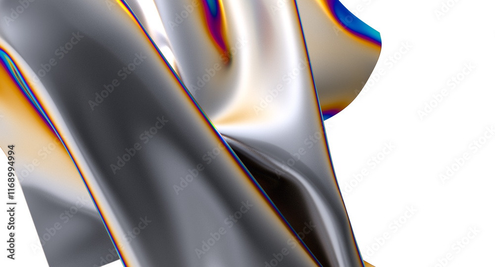 Aufkleber iridescent fabric flowing in a mesmerizing dance