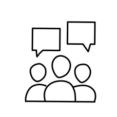 Talking People Line Vector