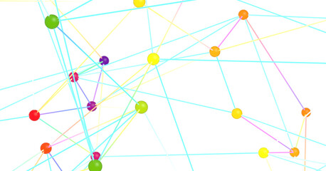 Abstract Colorful Network Connection