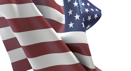 Obraz premium American Flag Waving Close Up