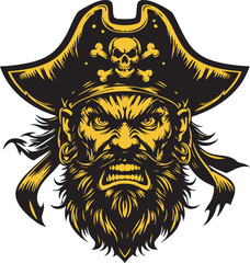 Furious Pirate with a Sharp Gaze
