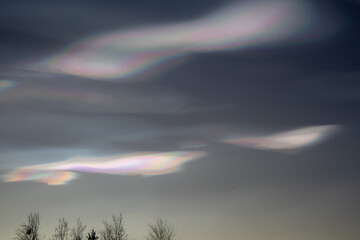 Polar stratospheric cloud, also known as nacreous clouds from nacre, or mother of pearl, due to its...