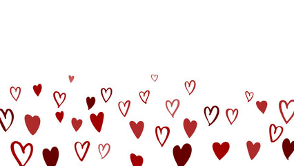 Adorable hand-drawn heart pattern, perfect for Valentine's Day, weddings, or Mother's Day. Ideal as a printable background for cards, banners, or creative designs.