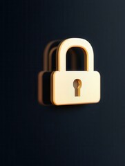 Fototapeta premium A stylish golden padlock symbolizing security and protection.