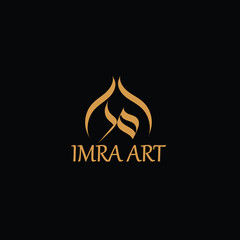 Arabic Calligraphy logo, Imra art, Art brand, calligraphy