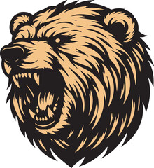 Intense Polar Bear Face with a Powerful Expression
