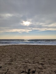 Sunset over the Atlantic ocean at Petit Nice Beach, Dune of Pyla