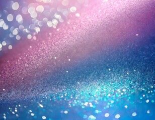 Obraz premium iridescent gradient background showcasing soft blurred glitter in vibrant blue and pink with pearlescent hues and metallic foil accents