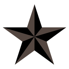3D black star