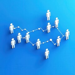 Abstract concept of social network connection and collaboration.