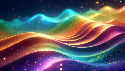 Obraz premium abstract rainbow colored sparkling wavy sand with glitter background