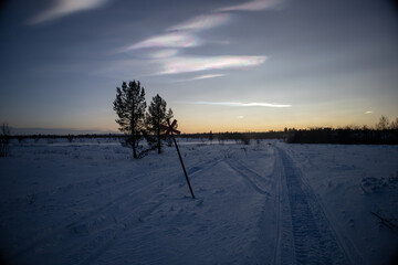 Polar stratospheric cloud, also known as nacreous clouds from nacre, or mother of pearl, due to its...