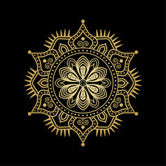 Luxury golden Islamic Ornament mandala design vector art illustration