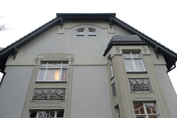 Art Nouveau villa at 17 Minin and Pozharsky Streets in Kaliningrad's historic Amalienau district
