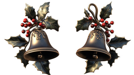 Christmas bell decorated with a festive tree for holiday cheer and seasonal celebration