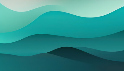 Fototapeta premium Abstract Teal Wave Background Seamless Pattern Gradient Wavy Lines Modern Design Pape