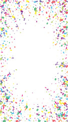 Scattered numbers. Colorful childish digits