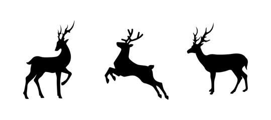 deer logo animal merry christmas vector icon logo and design snow logo graphic