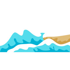 Summer wave seashore