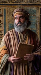 Fototapeta premium An Ancient Scholar Studying Religious Texts